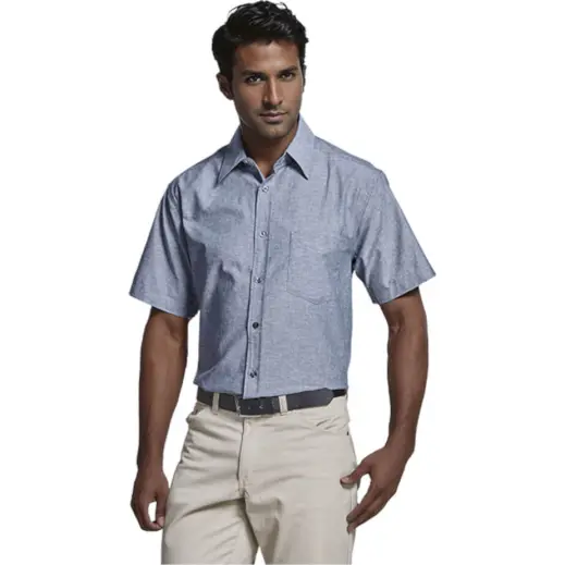 Navy Main Oxford Lounge Short Sleeve Mens